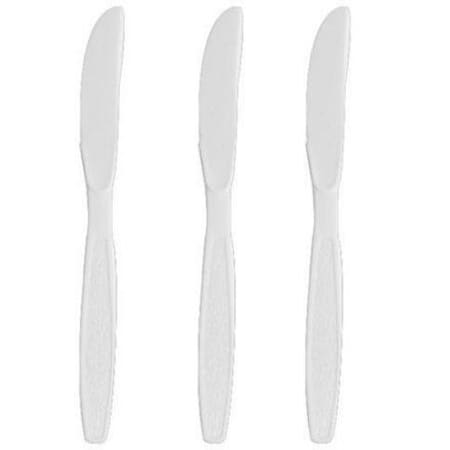 Partners Brand Plastic Knifes, White, PK1000 PW105