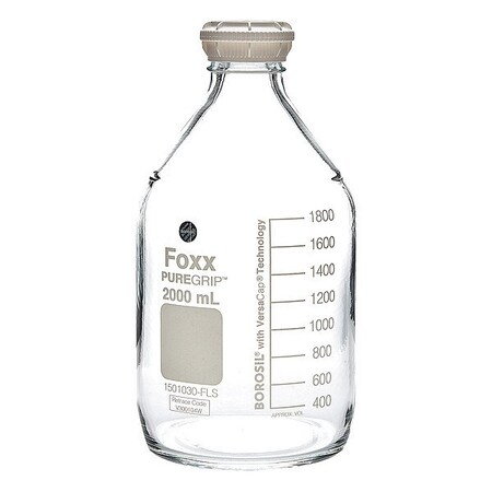 Foxx Life Sciences Glass Lab Media Btl, Boro Gls, 298mm H, PK2 1501031-FLS