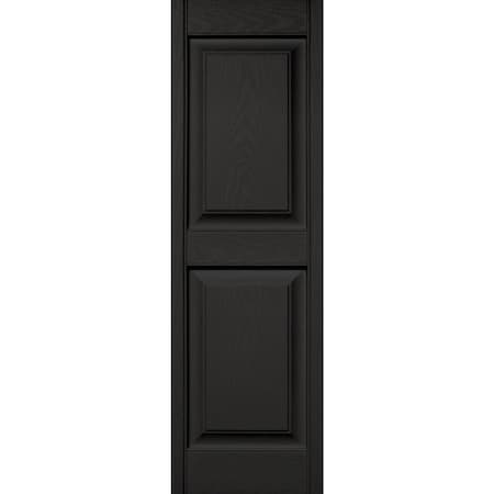 Builders Edge 15''x47'' Black Panel Shutter, 2PK 43140047002