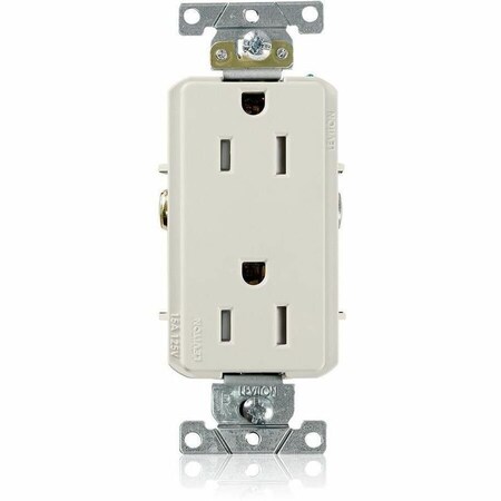 Leviton Decora Plus Duplex 15A 125V TR Lt Alm TDR15-T