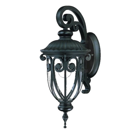 Homeroots Matte Black Hanging Goblet Wall Light 398503