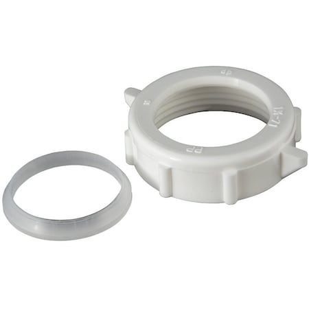 Plumb Pak Slip-Joint Nut, PVC, White PP956