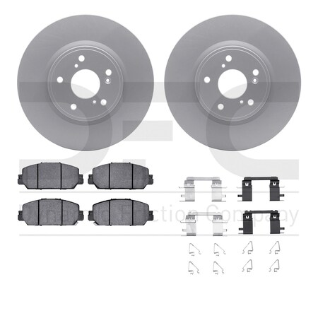 Dynamic Friction Co DFC Geospec Rotors with 5000 Advanced Brake Pads includes Hardware 4512-59468