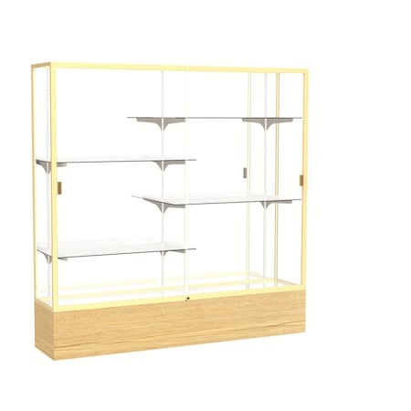 Ghent Floor Display Case 72x72x16, Mirror, Champange 2076MB-GD-LV