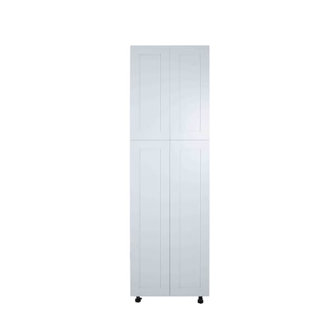 Cambridge Everest 30 in. W x 24 in. D x 84 in. H Ready to Assemble Shaker Pantry Kitchen Cabinet in White SA-TP3084-SW-KIT