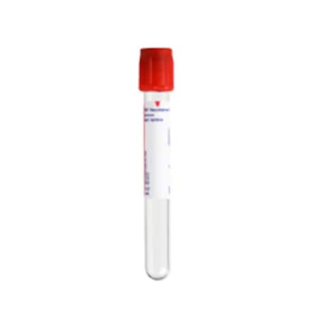 Bd Vacutainer Venous BC Tube, Clot Activator Additive, 5mL, Hemogard Closure Plastic Tube, 100PK 367814
