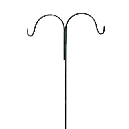 Best Garden 91'' Black Wrought Iron Double Shepherd Hook 91DH125B