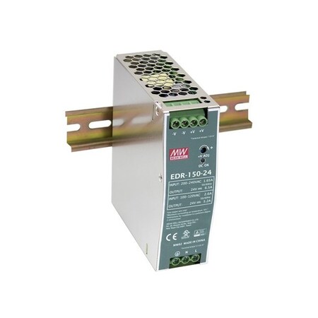 Meanwell Mean Well - AC-DC Industrial DIN rail power supply; Output 24V at 6.5A(230Vac) / 24V at 5 EDR-150-24