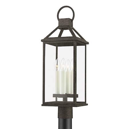 Troy Lighting Becki Owens X Sanders 4 Light Post 8.5 In. French Iron P2745-FRN