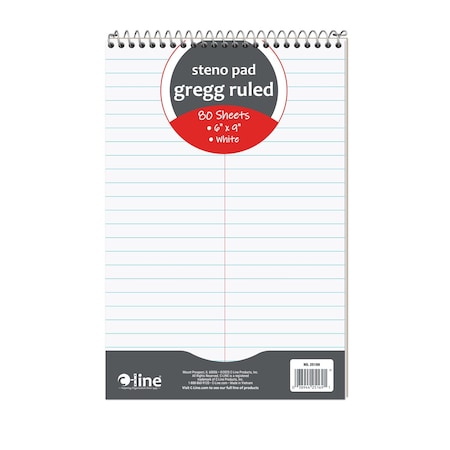 C-Line Products 6" x 9" Gregg Ruled Steno Pad, 12 EA 25169
