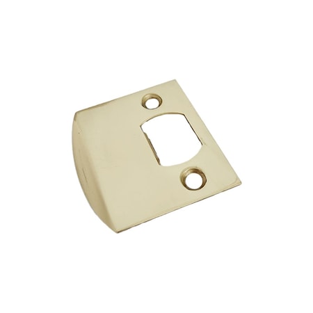 Emtek Square Corner Extended Lip Strike for Passage, Privacy or Key-In Sets Unlacquered Brass Finish 86086US3NL