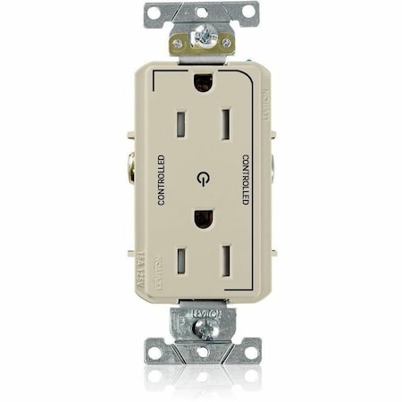Leviton Dec Plus Dup 15A 125V TR 2Mrk-Ctrl Ivr TDR15-S2I
