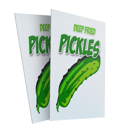 Signmission Fried Pickles, Plastic Signs Only 24 Inch x 36 Inch, Corrugated Plastic, 2PK CSB-2436-2PACK-Fried Pickles