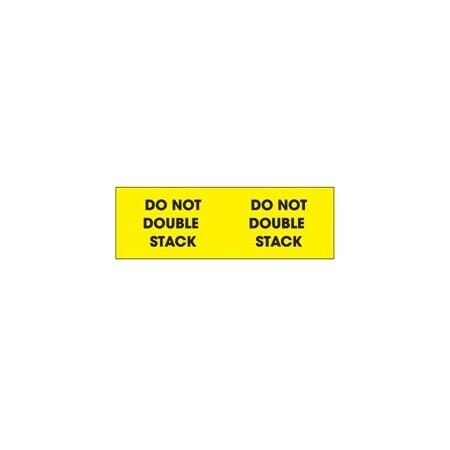 Bubblefast 3 x 10'' - ''Do Not Double Stack'' Fluorescent Yellow Labels BFDL3101