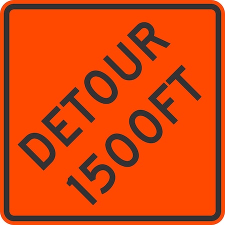Lyle Detour 1500FT, 30x30, High Intensity Prismatic, Orange G-15239-HI_30x30