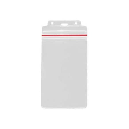 Brady Vertical Top-Load Badge Holder - 4.25" x 8.18" - Vinyl - 100 / Pack - Clear 1815-1112