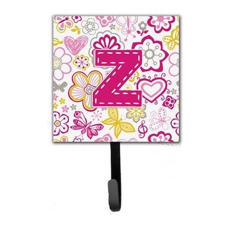 Carolines Treasures Letter Z Flowers And Butterflies Pink Leash and Key Holder CJ2005-ZSH4