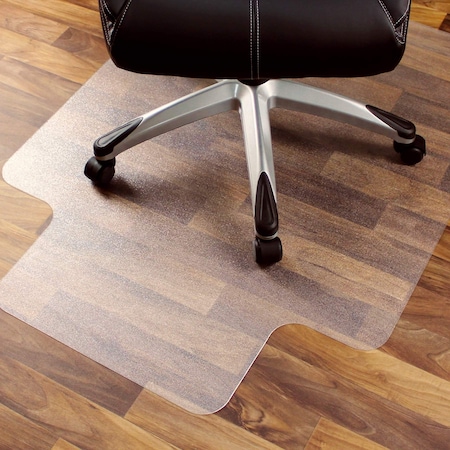 Floortex Chair Mat 47"x35", Traditional Lip Shape, Clear, for Hard Floor FC128919LR