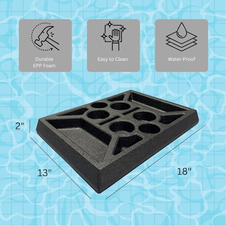 Epe Usa Floating Pool Drink and Food Serving Tray, Foam Material, Designed for Swimming Pools, Hot tubs E07309