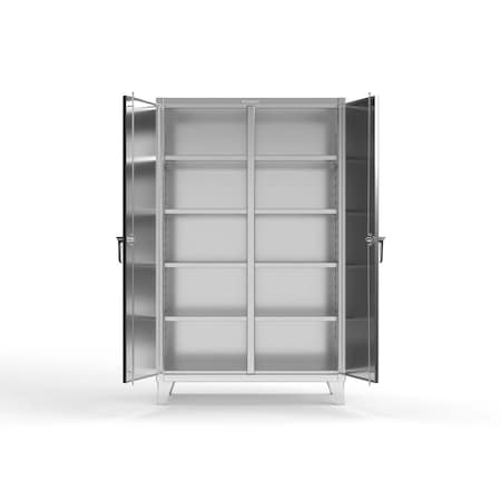 Strong Hold 12 GA Stainless Steel Double Shift Cabinet 46-DS-248SS