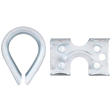 National Hardware Rope Clamp Kit, 14 in Dia Cable, Steel, Zinc N100-266