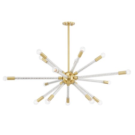 Mitzi Pippin 15 Light Chandelier 48 In. Aged Brass H256815-AGB