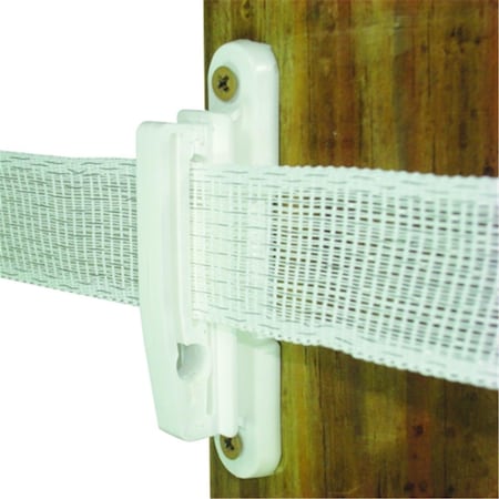 Field Guardian Wood Post 2 in. Polytape Nail on Insulator White 102343