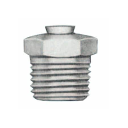 Alemite Relief Fittings, Straight, 1/2 in, Male/Male, 1/8 in (PTF), 5 psi, 50PK 025-LAGN-47200