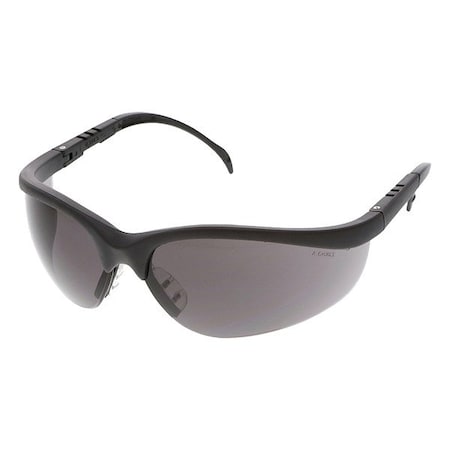 Mcr Safety Klondike (KD1), Safety Glasses, Anti-Fog, Gray Lens, Black Frame, Half Frame, 1 PR KD112AF