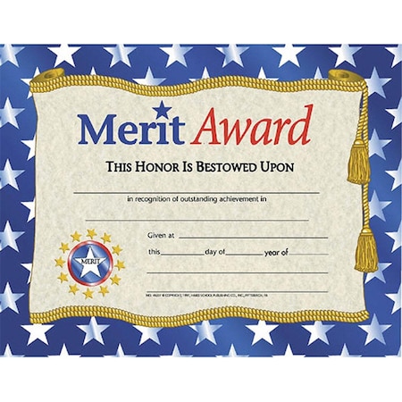 Flipside Hayes Certificates Merit Award with Stars, 8.5 x 11 in., 90PK H-VA507-3
