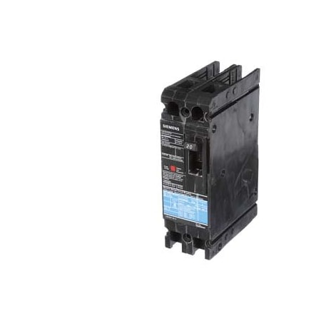 Siemens MCCB 40C 2P 20A 600V LO LUGS ED62B020