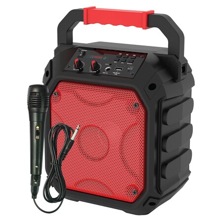 Ampd Party Cube 15W Karaoke Bluetooth Speaker Red AA-JAMSPEAK-PARTYCUBE-OG