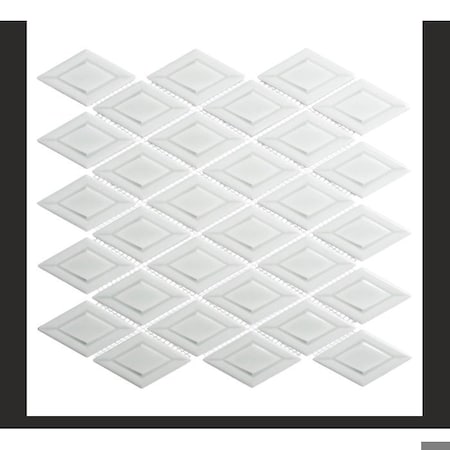Andova Tiles SAMPLE-Venecia Adriatic 1-in. x 3-in. 3D Framed Diamond Glossy Porcelain Wall Mosaic Tile SAM-ANDVEN1429