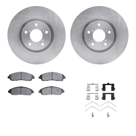 Dynamic Friction Co DFC Brake Rotor with 5000 Brake Pads and Hardware Kit 6512-59418