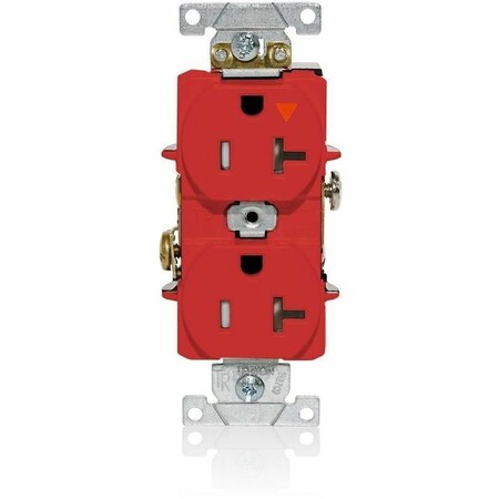 Leviton IG Dup Rec 20A 125V TR Red T5362-IGR