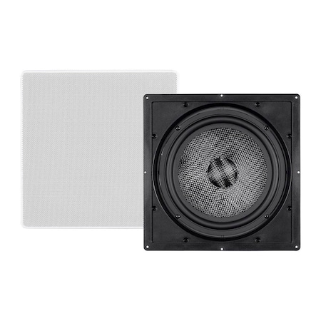 Monoprice Alpha In-Wall Speaker 10in Carbon Fiber 300W Subwoofer (each) 30487