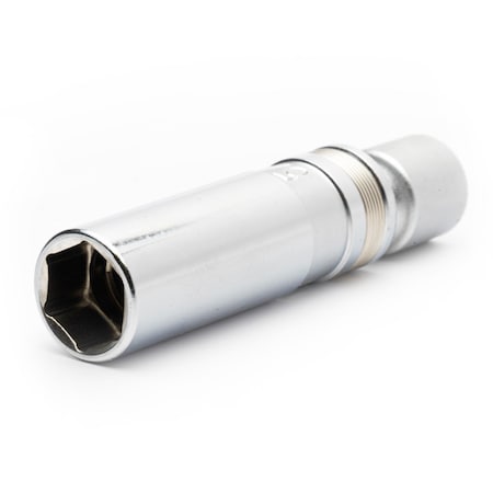 Genius Tools Swivel Spark Plug Socket 3/8in Dr.x 5/8in (16) x 90mmL 318516