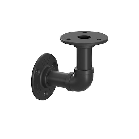 Knape & Vogt 201, Birmingham Series Elbow Style Premium Decorative Shelf Bracket, 50 lb, 2.6 in L, Black RP-201BREL-4BK