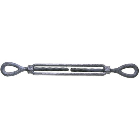 Baron BARON 15-1/2X6 Turnbuckle, 2200 lb Weight Capacity, Eye Fitting A, Eye Fitting B, Galvanized Steel 15-1/2X6