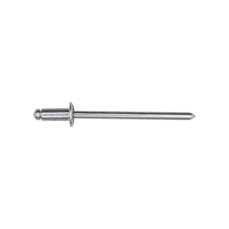 Auveco Pan-L-Rivets Dome 1/4in Diameter 1/8in Grip 1/16in-1/8in, 1000PK 8920