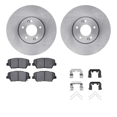 Dynamic Friction Co DFC Brake Rotor with 5000 Brake Pads and Hardware Kit 6512-21161