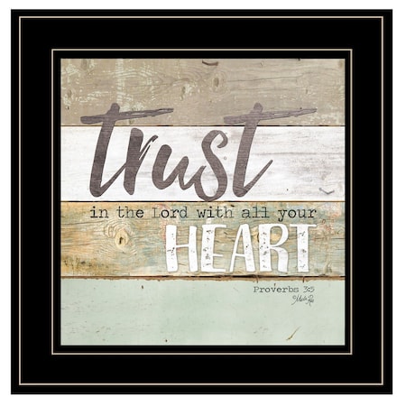 Homeroots Trust in the Lord 2 Black Framed Print Wall Art 405231