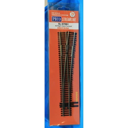 Peco HO Scale No.6 Turnout Right CD70 Rail Track PCOSL-U7061
