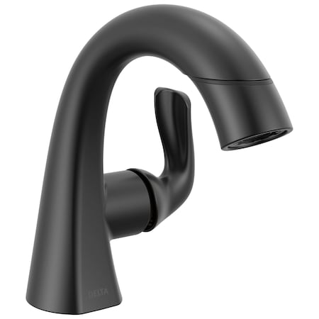 Delta Arvo Single Handle Pull-Down Bathroom Faucet Matte Black 15840LF-BLPD