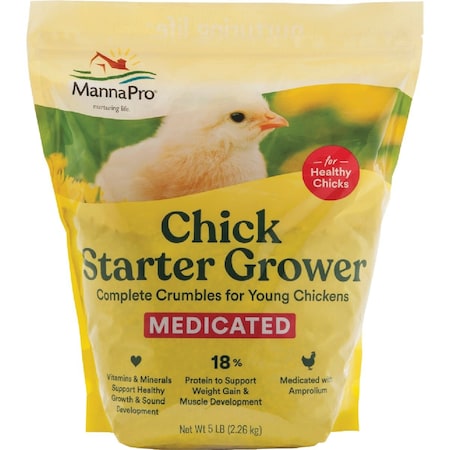 Manna Pro Chick Starter 5 Lb. Medicated Crumbles 1000197
