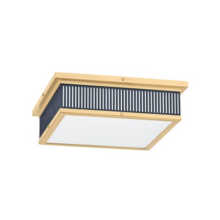 Hudson Valley Lighting Ashdown Integrated LED Flush Mount in Aged Brass/Bronze by Mark D. Sikes MDS1900-AGB/DBL