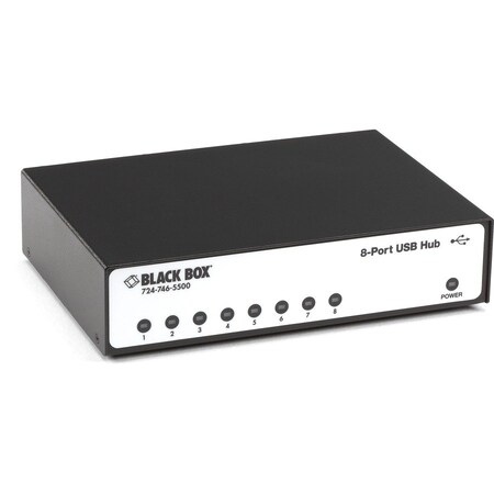Black Box Usb Hub, 8-Port, Rs-232 IC1023A