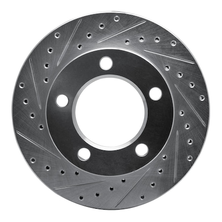Dynamic Friction Co DFC Brake Rotor - Drilled and Slotted - Silver 631-54131L