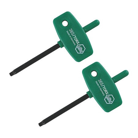 Wiha Torx and Torx Plus Keys, T8 Tip Size, 2 PK 36518