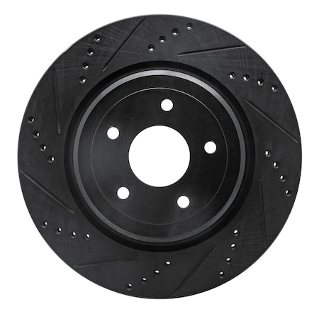 Dynamic Friction Co DFC Brake Rotor - Drilled and Slotted - Black 633-47035L
